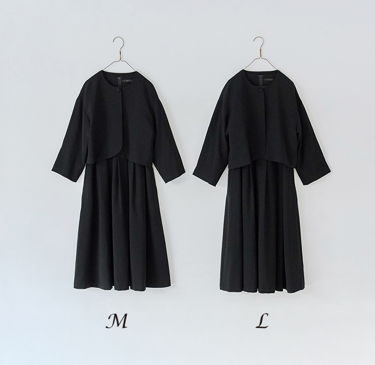 Luuna miu【ブラックフォーマル】大切な日のジャケット＆ワンピースセットのサイズ