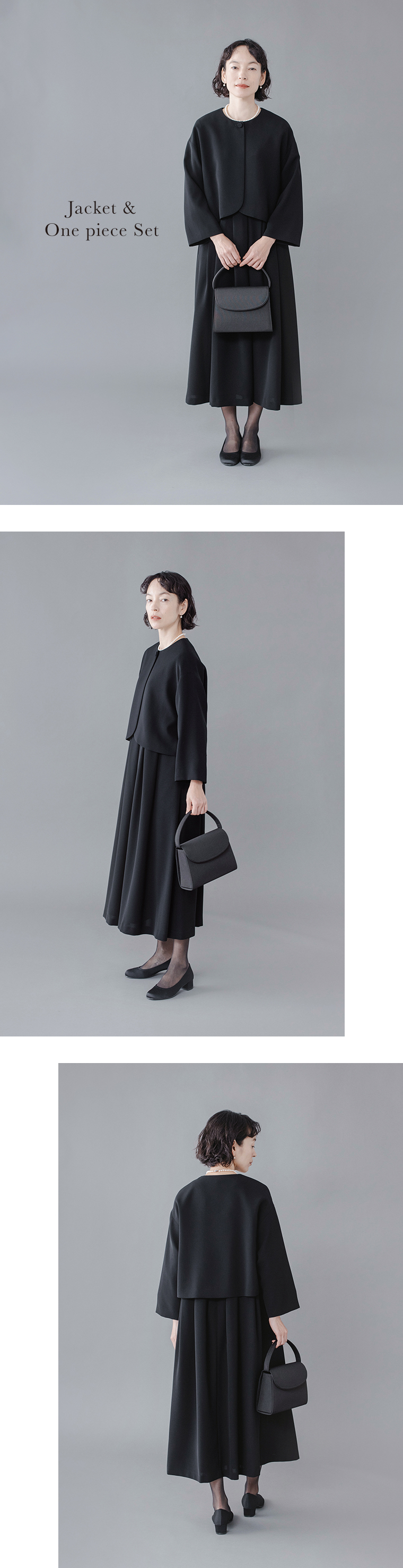 Luuna miu【ブラックフォーマル】大切な日のジャケット＆ワンピースセットのコーディネート