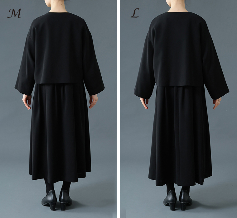 Luuna miu【ブラックフォーマル】大切な日のジャケット＆ワンピースセットのサイズ