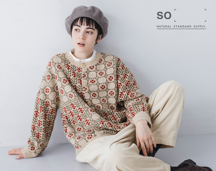 so パッチワーク柄2wayカーディガンのご紹介