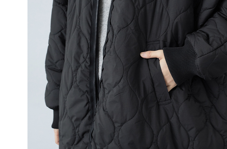 キルト面のポケット寄り