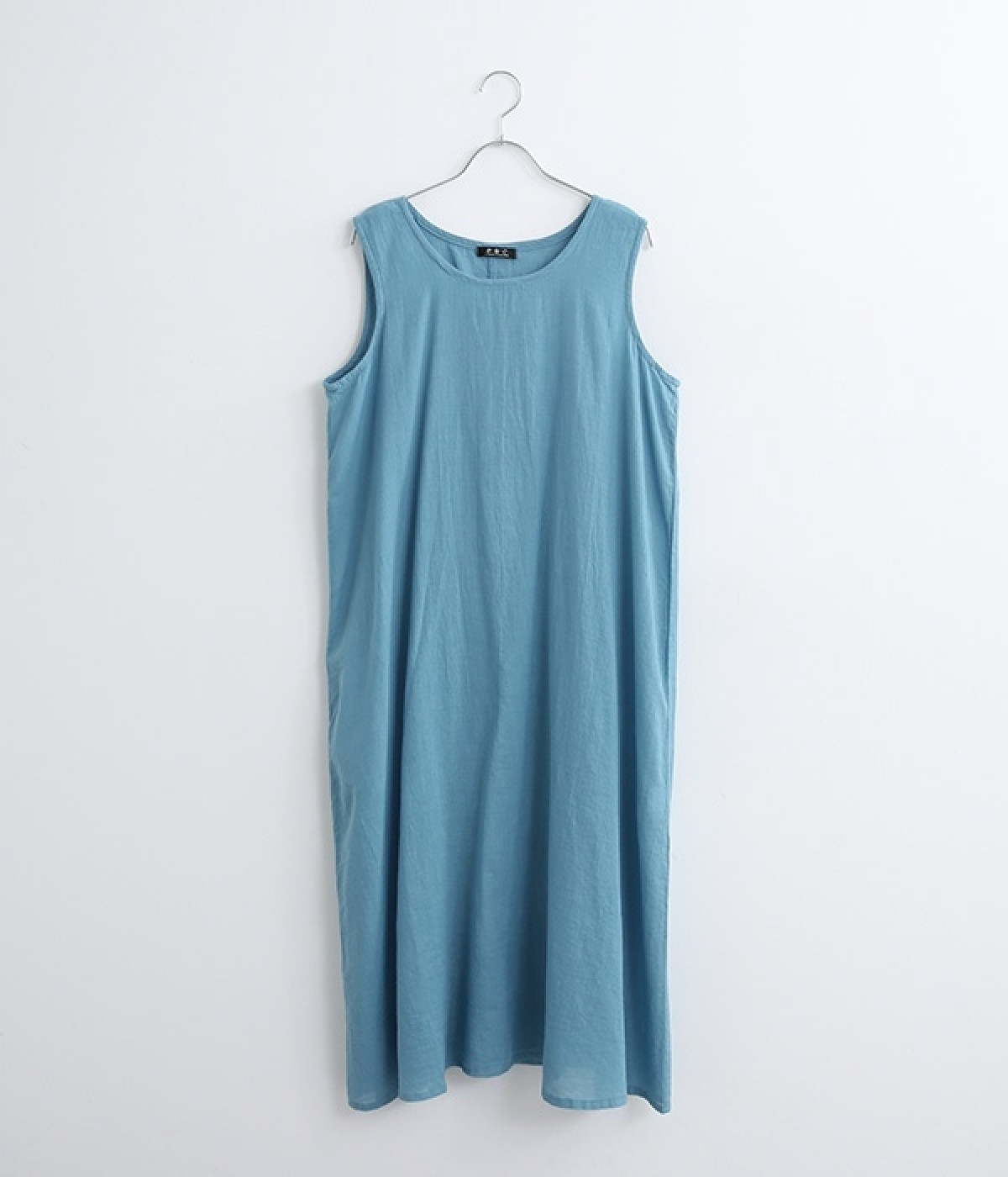 シングルガーゼペチワンピース(ブルーグレー-ONESIZE)