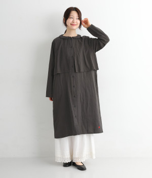 コットンWガーゼボレロワンピース(スミクロ-ONESIZE)