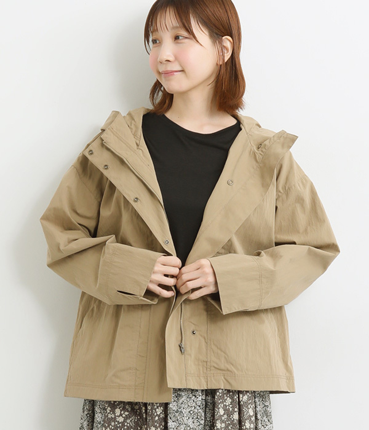 ウェザーピーチバイオフーディーブルゾン(ベージュ-ONESIZE)