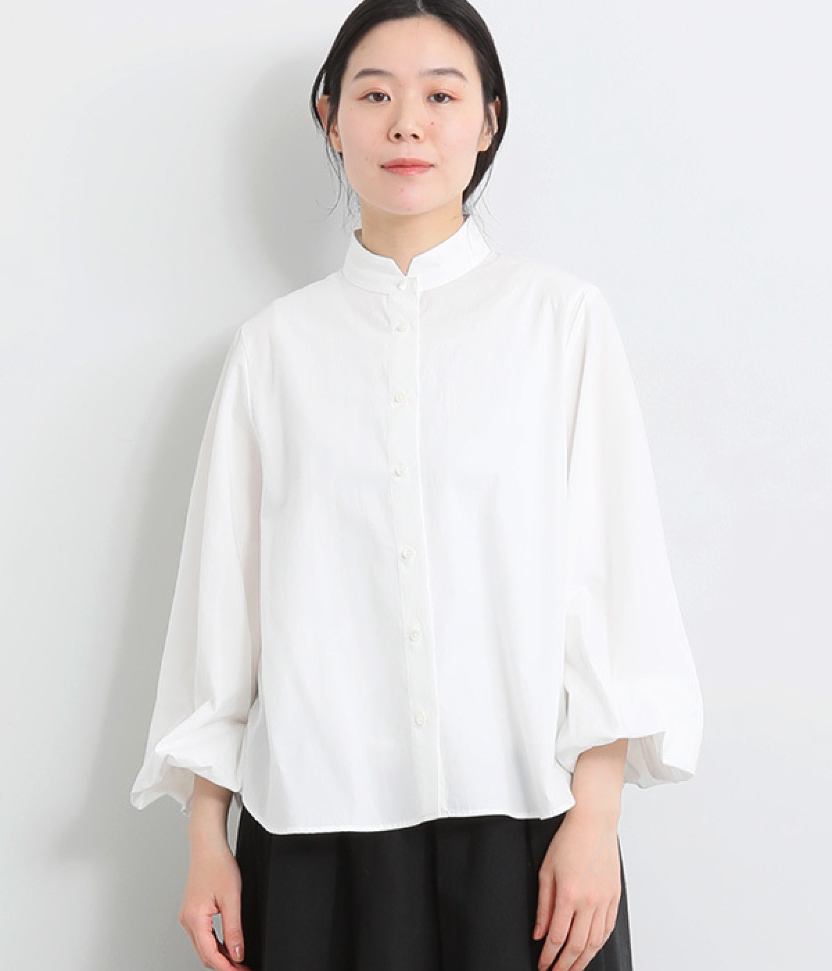 近江晒し風コットンブラウス(オフ-ONESIZE)