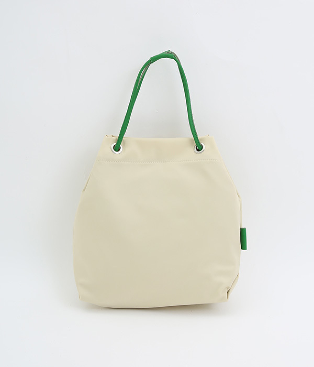 ナイロンツイル 革付属ハトメショッパー(グリーン-ONESIZE)