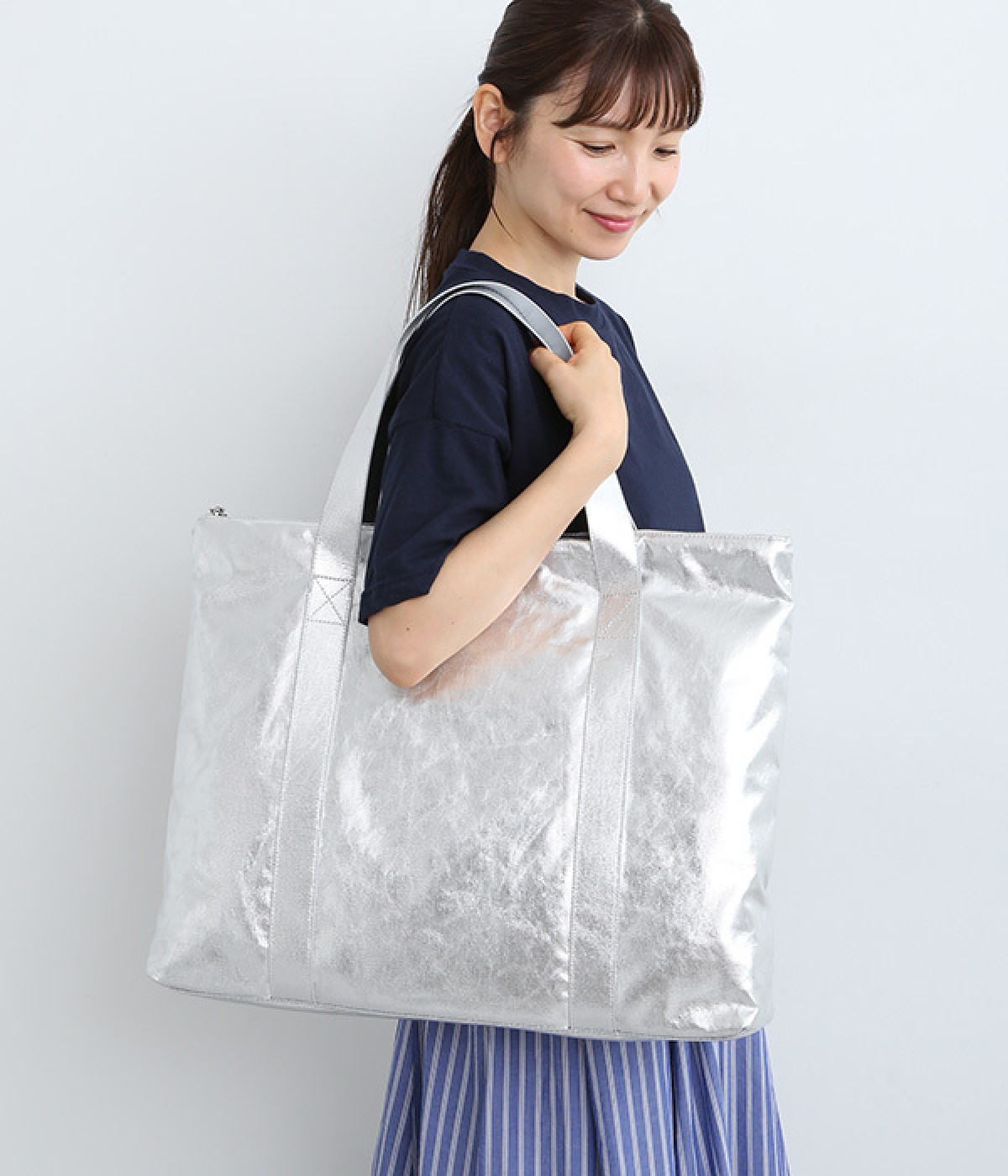メタリックビッグバッグ(シルバー-ONESIZE)