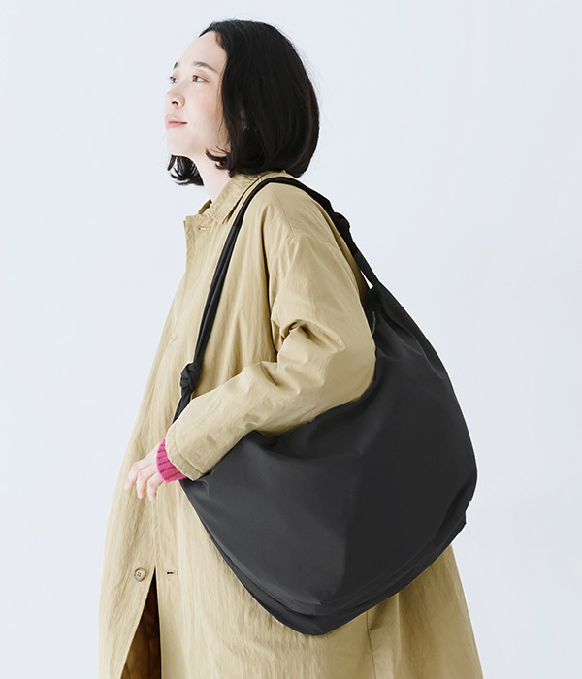 シワナイロン　ビッグバッグ(ブラック-ONESIZE)