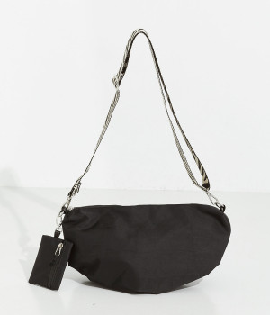 ワイドテープ　ナイロンショルダー(ブラック-ONESIZE)