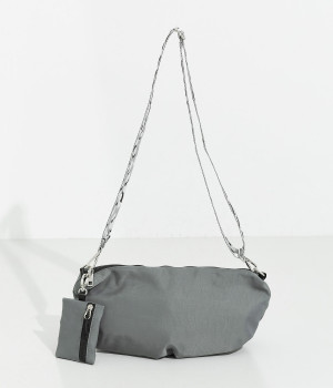 ワイドテープ　ナイロンショルダー(グレー-ONESIZE)