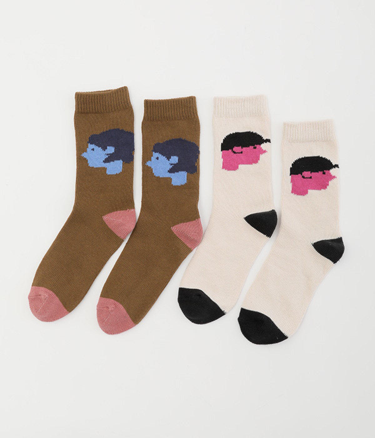 BOY Meets GIRL　クルーソックス　2足組(カラー1-ONESIZE)