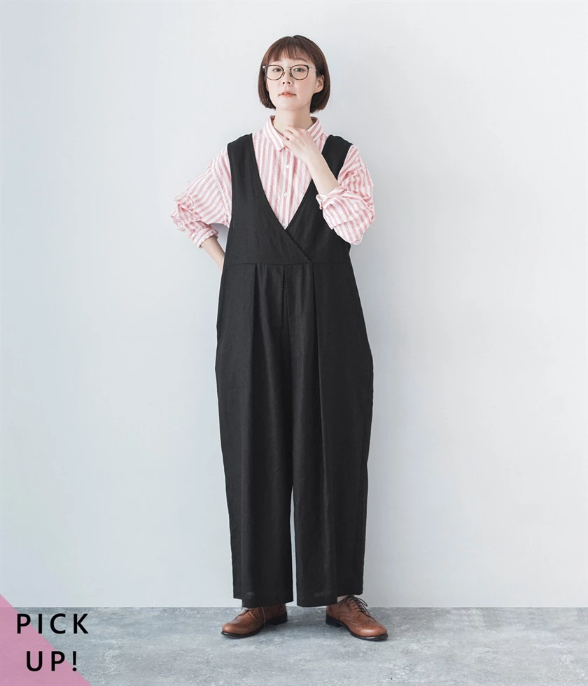 リネンコットン2WAYサロペット