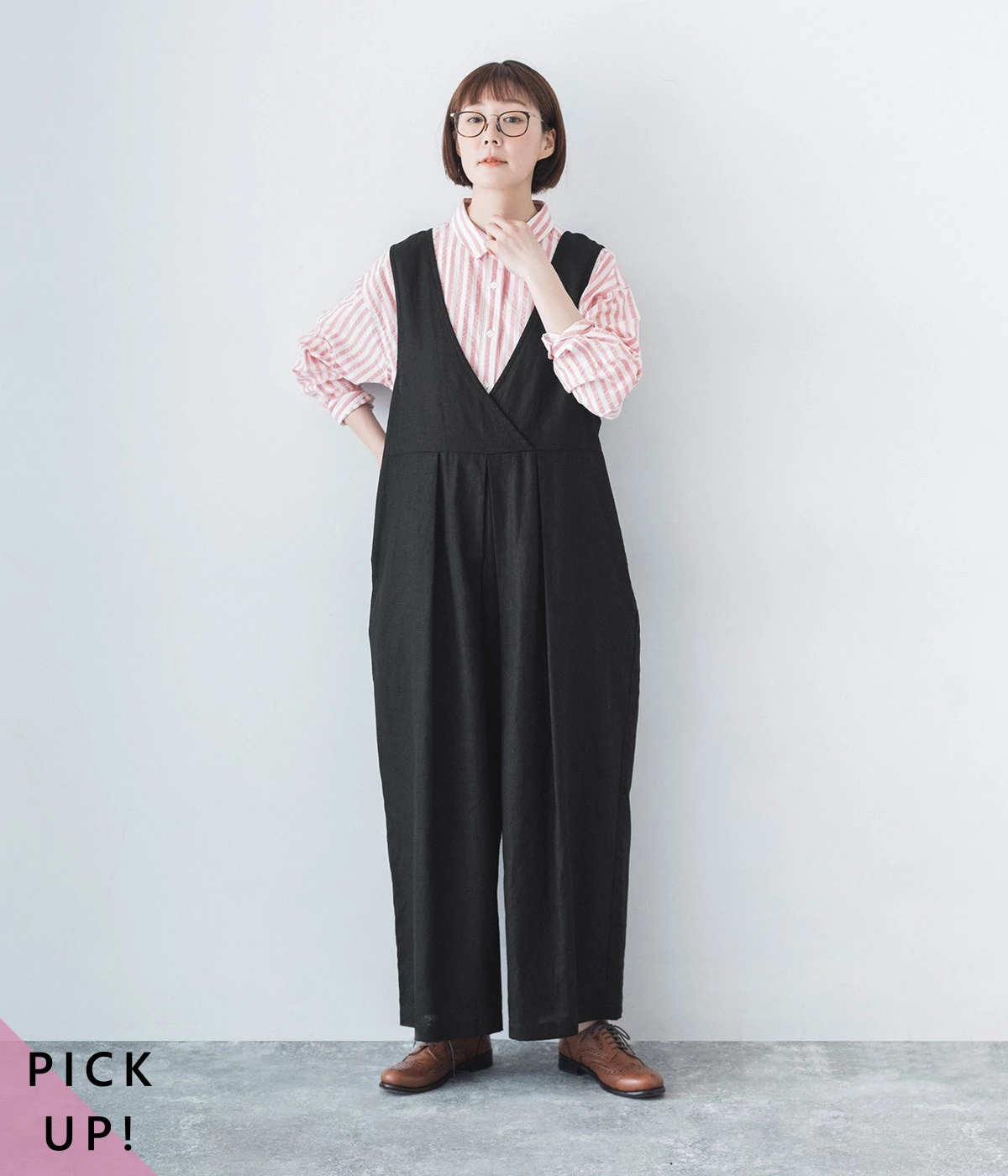 リネンコットン2WAYサロペット