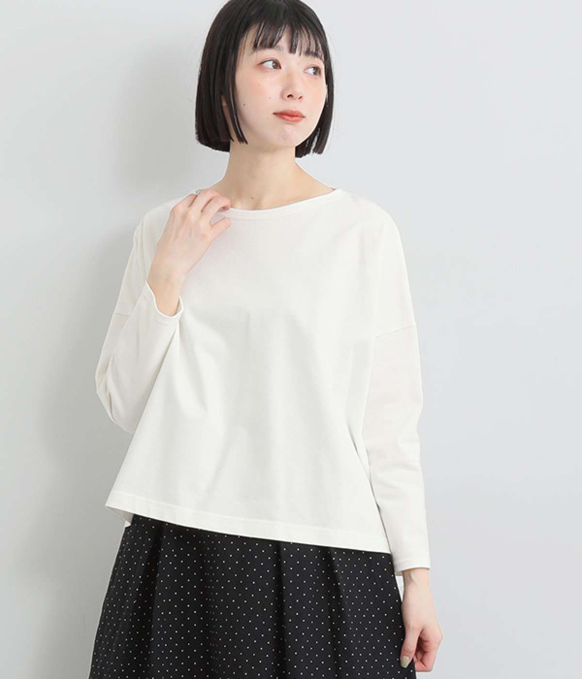 【A.U.G. relaxing】コットン天竺ボートNワイドTee(オフ-ONESIZE)