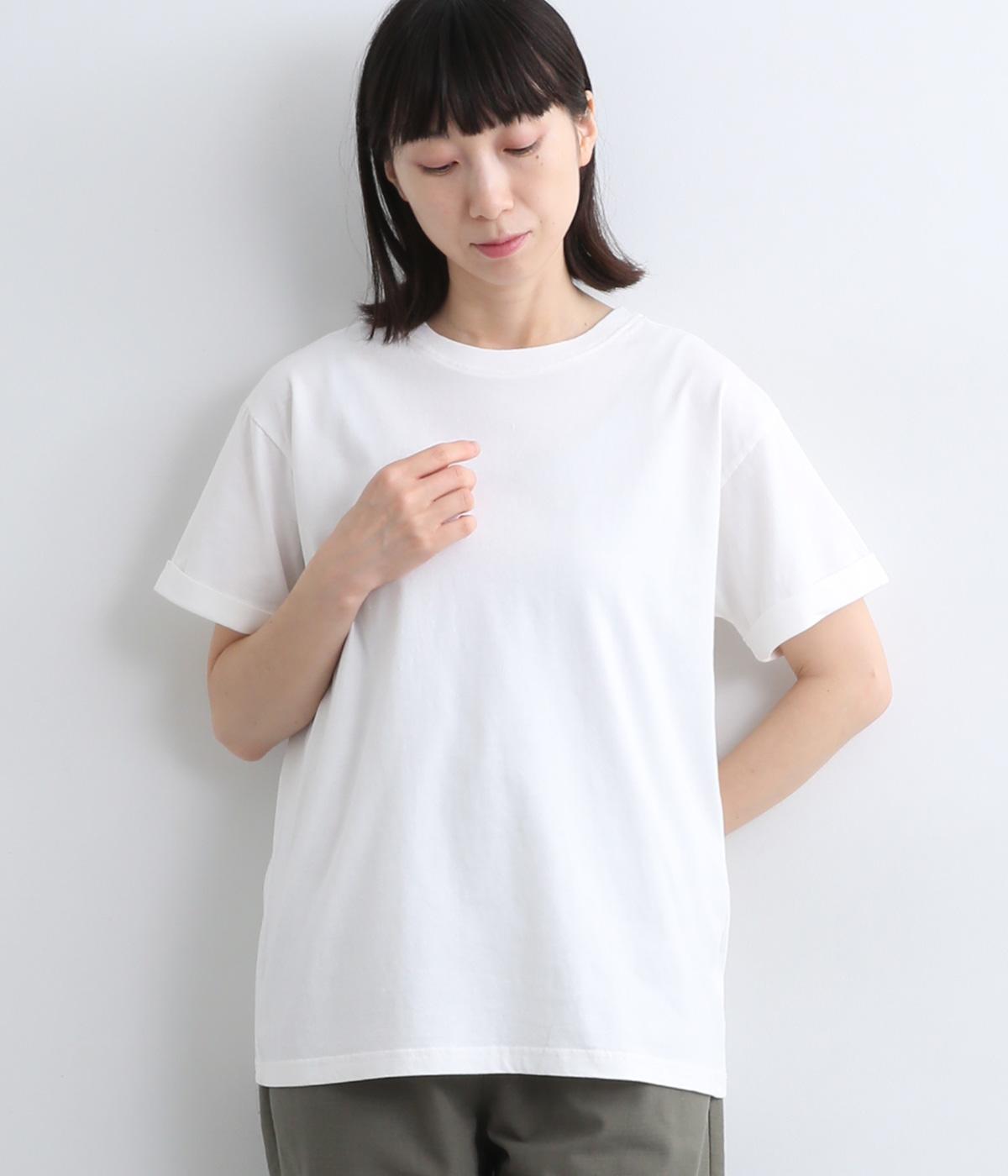 コットン天竺袖ロールTee(オフ-ONESIZE)