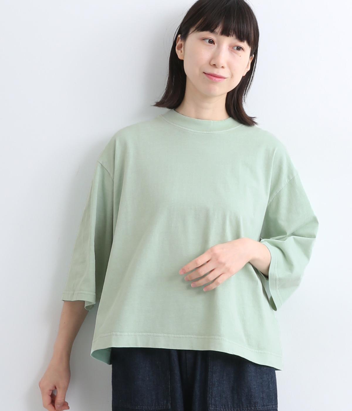 コットン天竺クロップドTee(グレイッシュグリーン-ONESIZE)