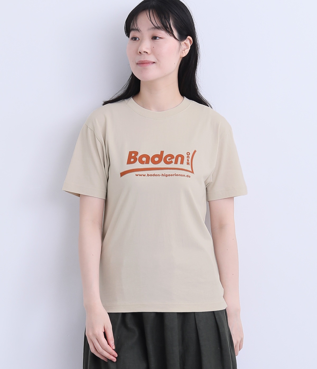 コットンBaden Tee(グレージュ-ONESIZE)