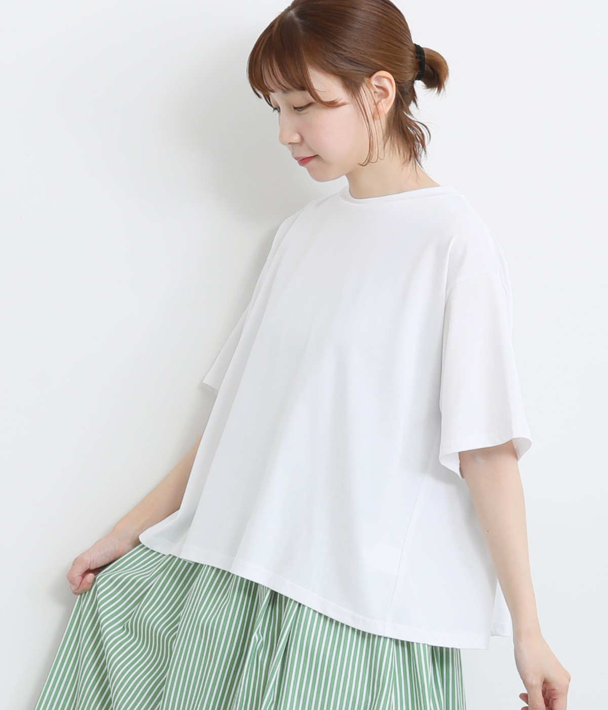 ファインコットン後ろ2タックTee(オフ-ONESIZE)