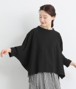 ラグランワイドTシャツ(ブラック-ONESIZE)