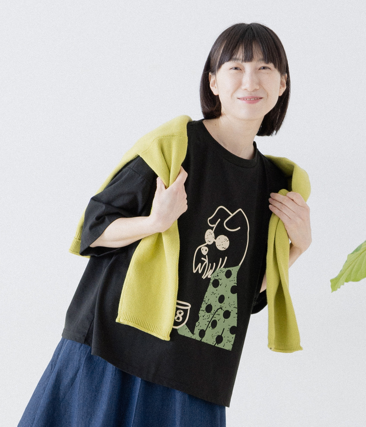 サングラスかけられた犬Tシャツ(ブラック-ONESIZE)