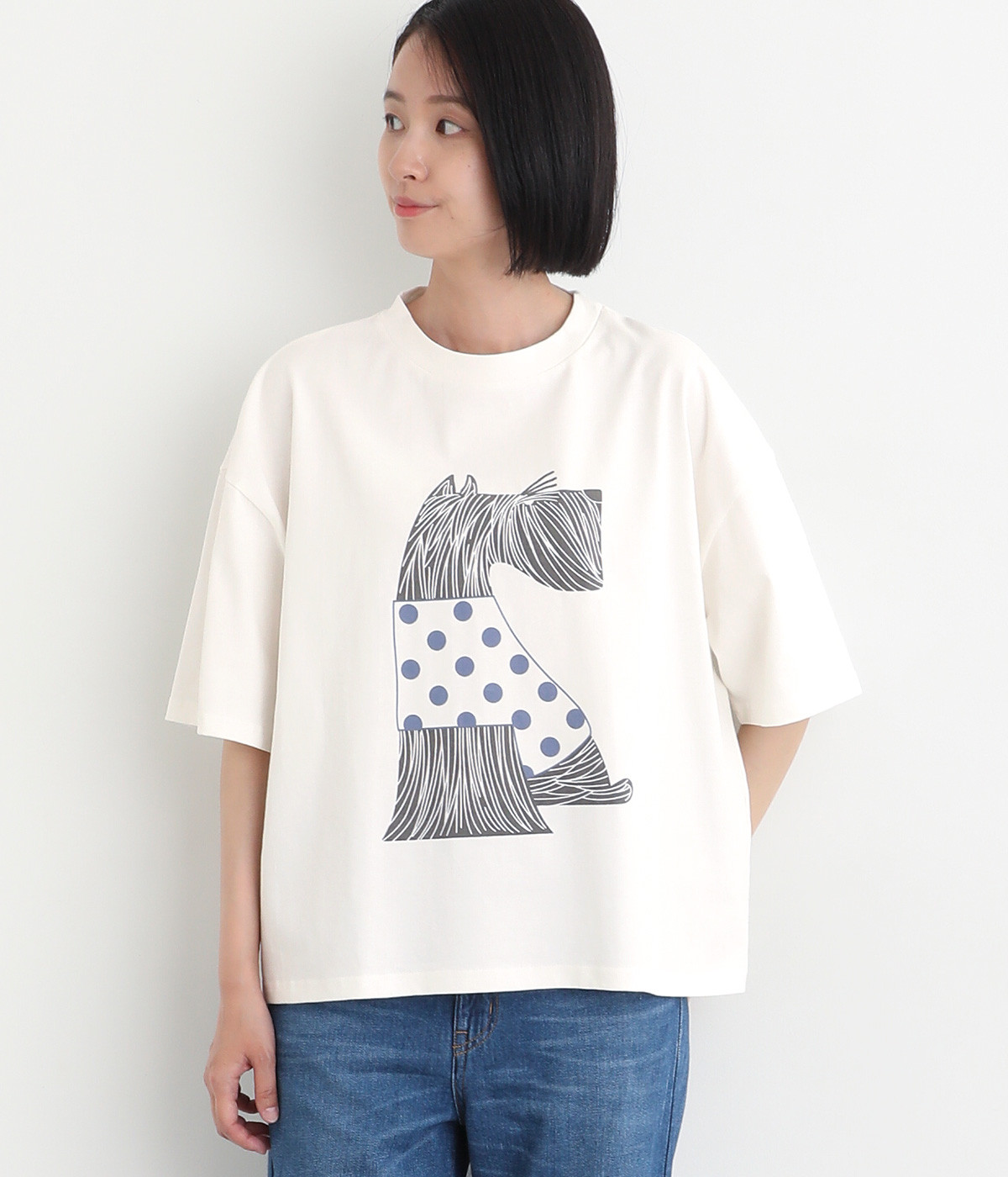 公園に行くDOGTシャツ(ホワイト-ONESIZE)
