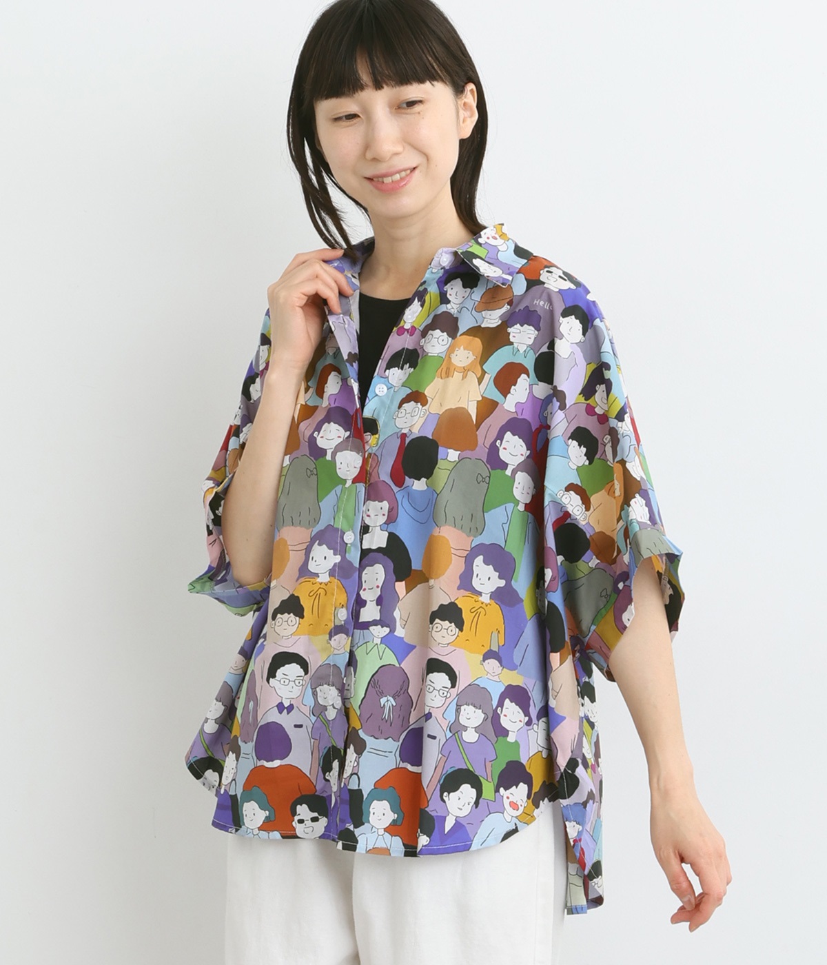 ドルマン柄シャツ(B柄-ONESIZE)