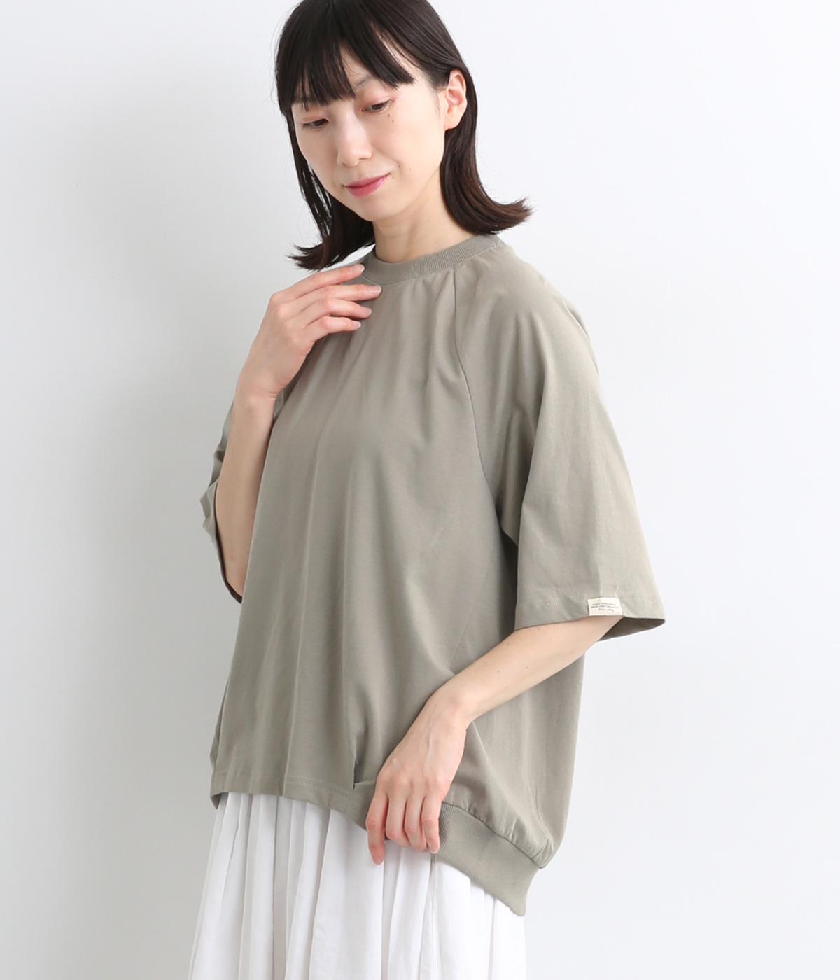 【接触冷感】コットン天竺コクーンTシャツ(グレー-ONESIZE)