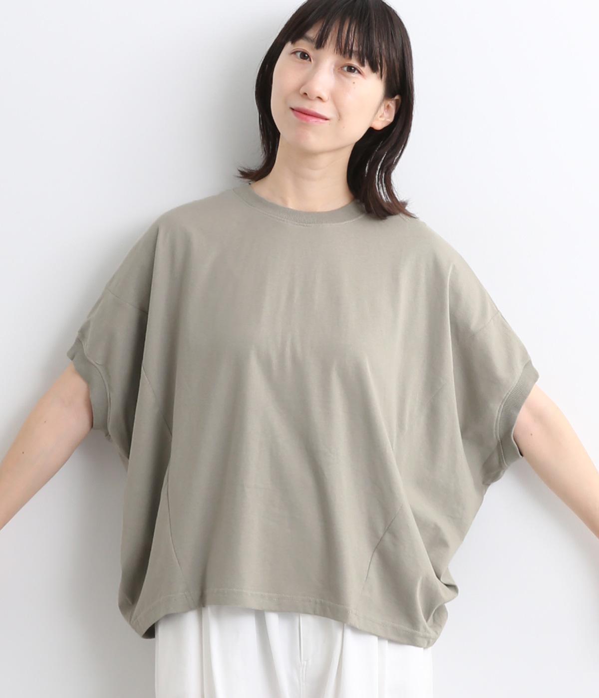 【接触冷感】コットン天竺バンザイTシャツ(グレー-ONESIZE)