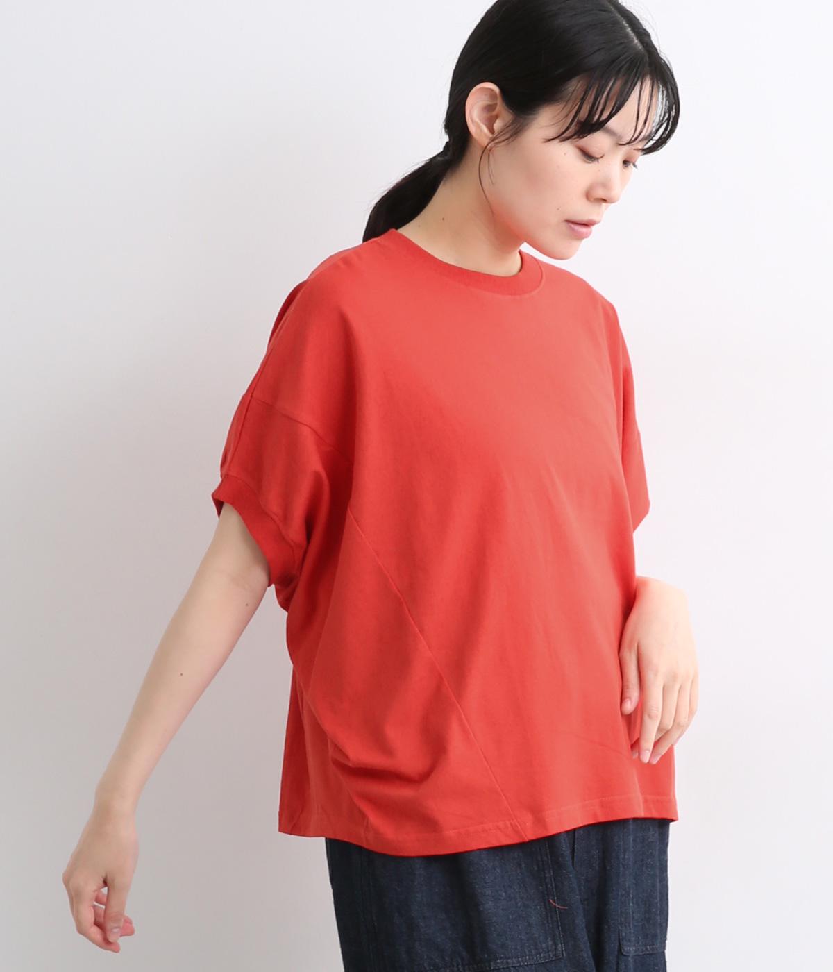 【接触冷感】コットン天竺バンザイTシャツ(オレンジ-ONESIZE)