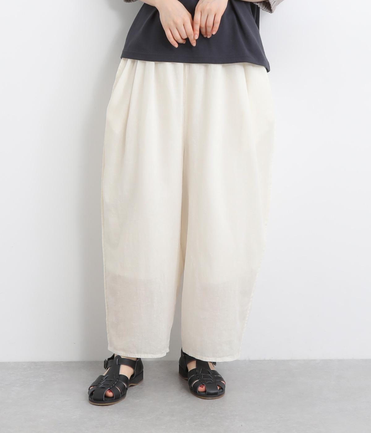 リネンコットンクロスサルエルワイドパンツ(ナチュラル-ONESIZE)