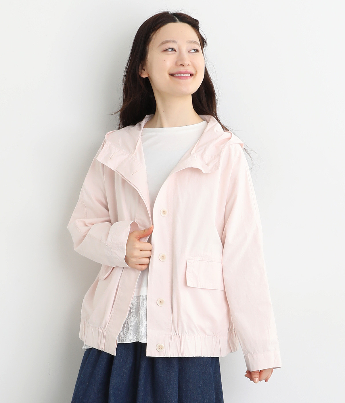 ダンプサンドウォッシュフィニッシュフーデットパーカ(サクラ-ONESIZE)