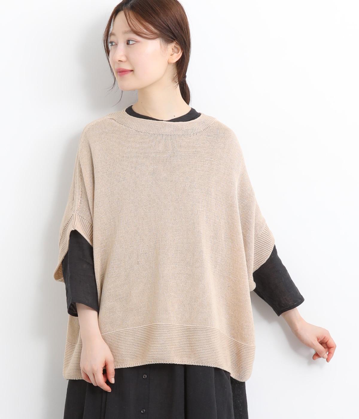 ギマコットンドロップショルダーベスト(ベージュ-ONESIZE)