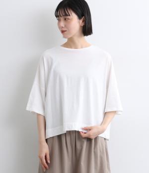 ラフィーガーゼワイドTシャツ(オフホワイト-ONESIZE)