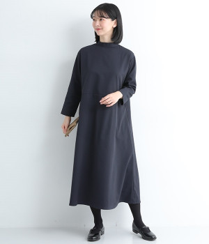 別注｜バックリボンハイネックサージワンピース