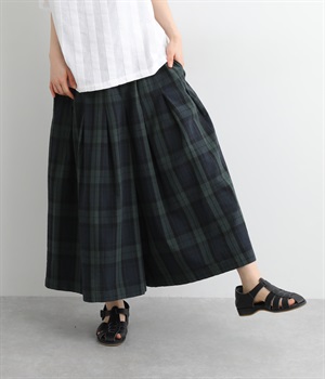 コットンタックワイドパンツ