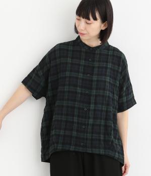 シャーリングスタンドカラーシャツ(ブラックウォッチ-L)