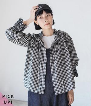 別注｜袖スカラップ刺繍ブラウス
