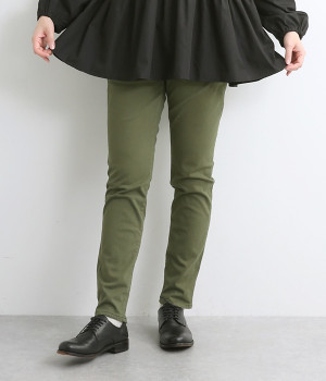 COZY FLEECE ECRU　リラクシングテーパードパンツ(オリーブグリーン-M)