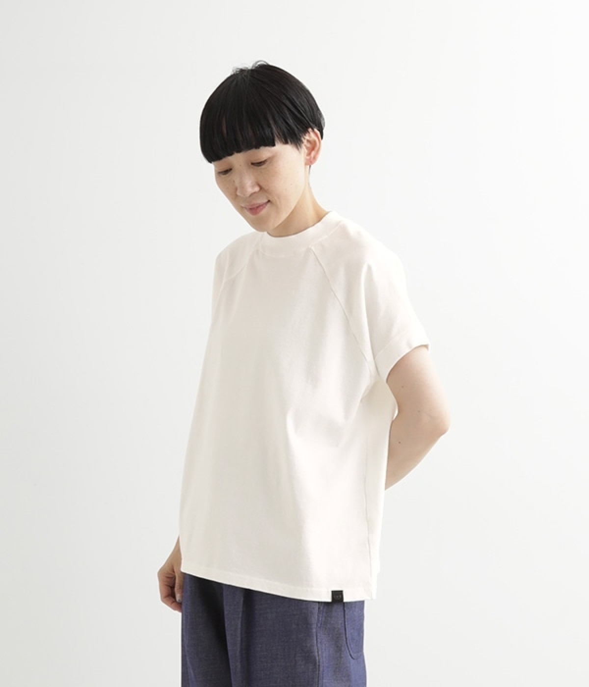 天竺　ラグランTシャツ(ホワイト-ONESIZE)