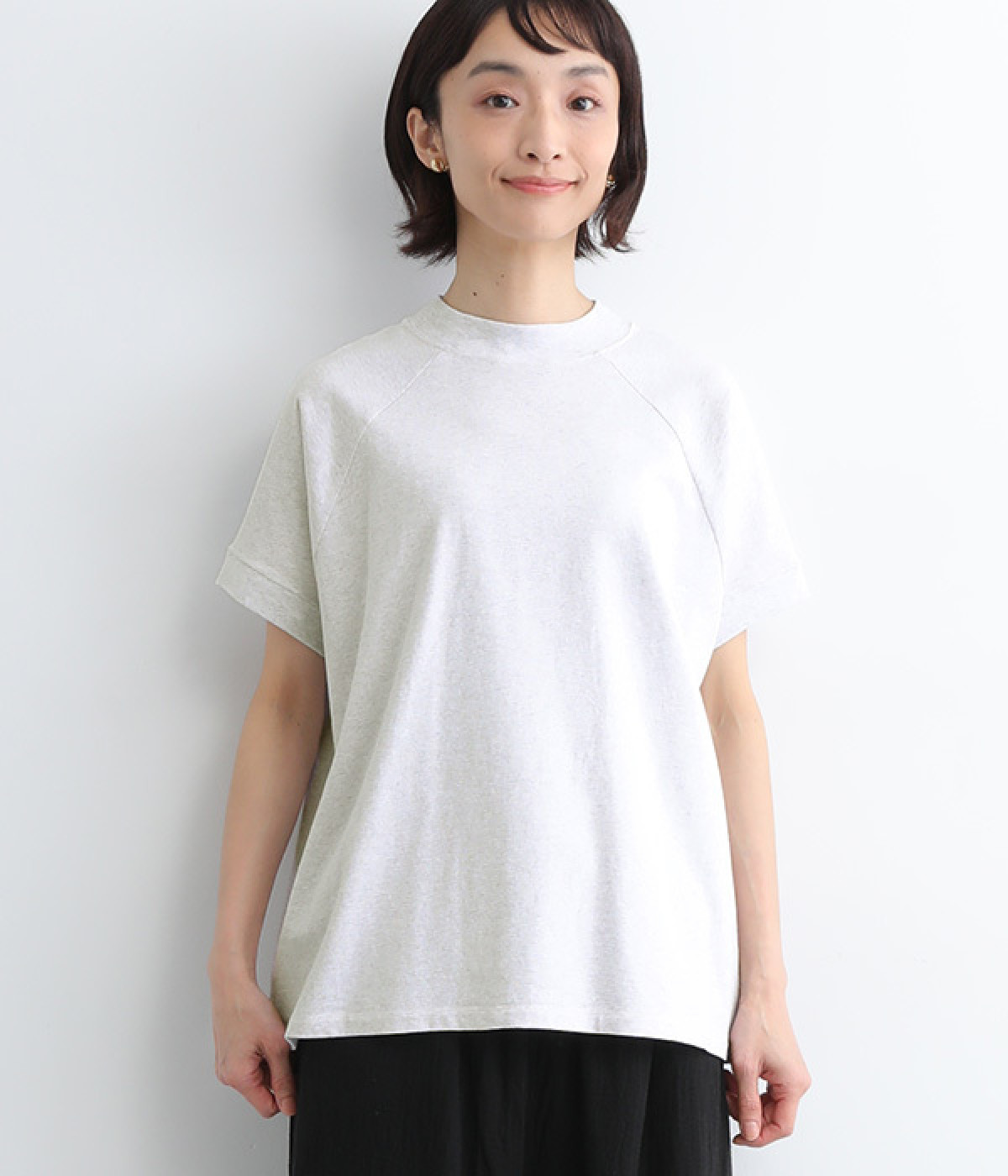 天竺　ラグランTシャツ(ライトヘザーグレー-ONESIZE)