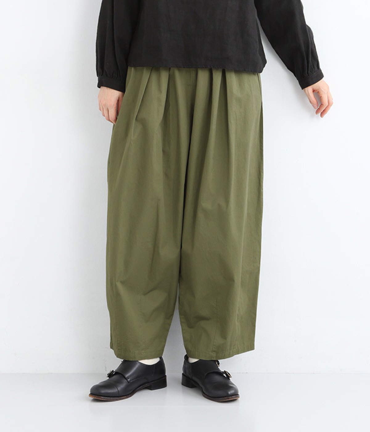 コットンツイルパンツ(カーキ-ONESIZE)