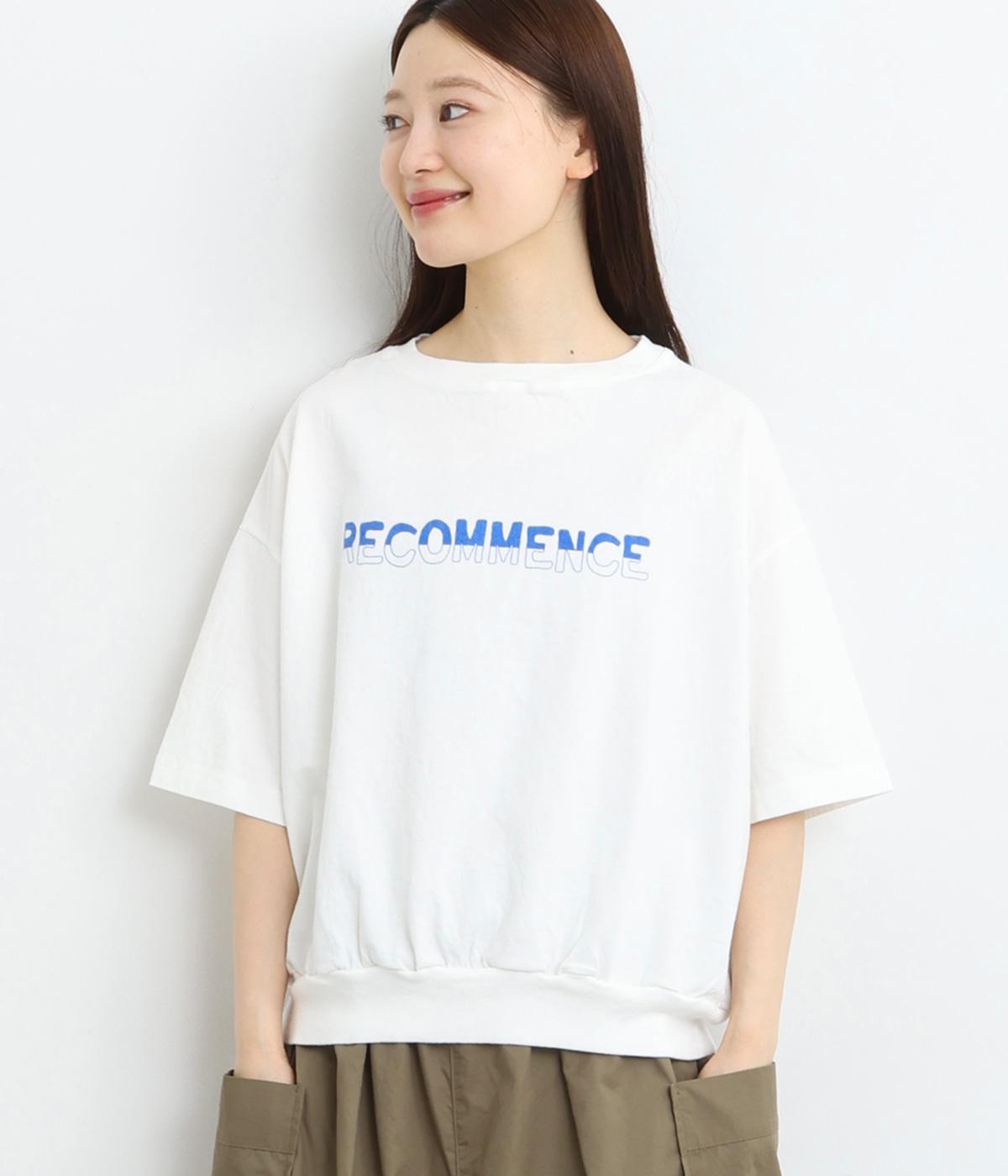 コットン度詰め天竺プリントワイドプルオーバー
