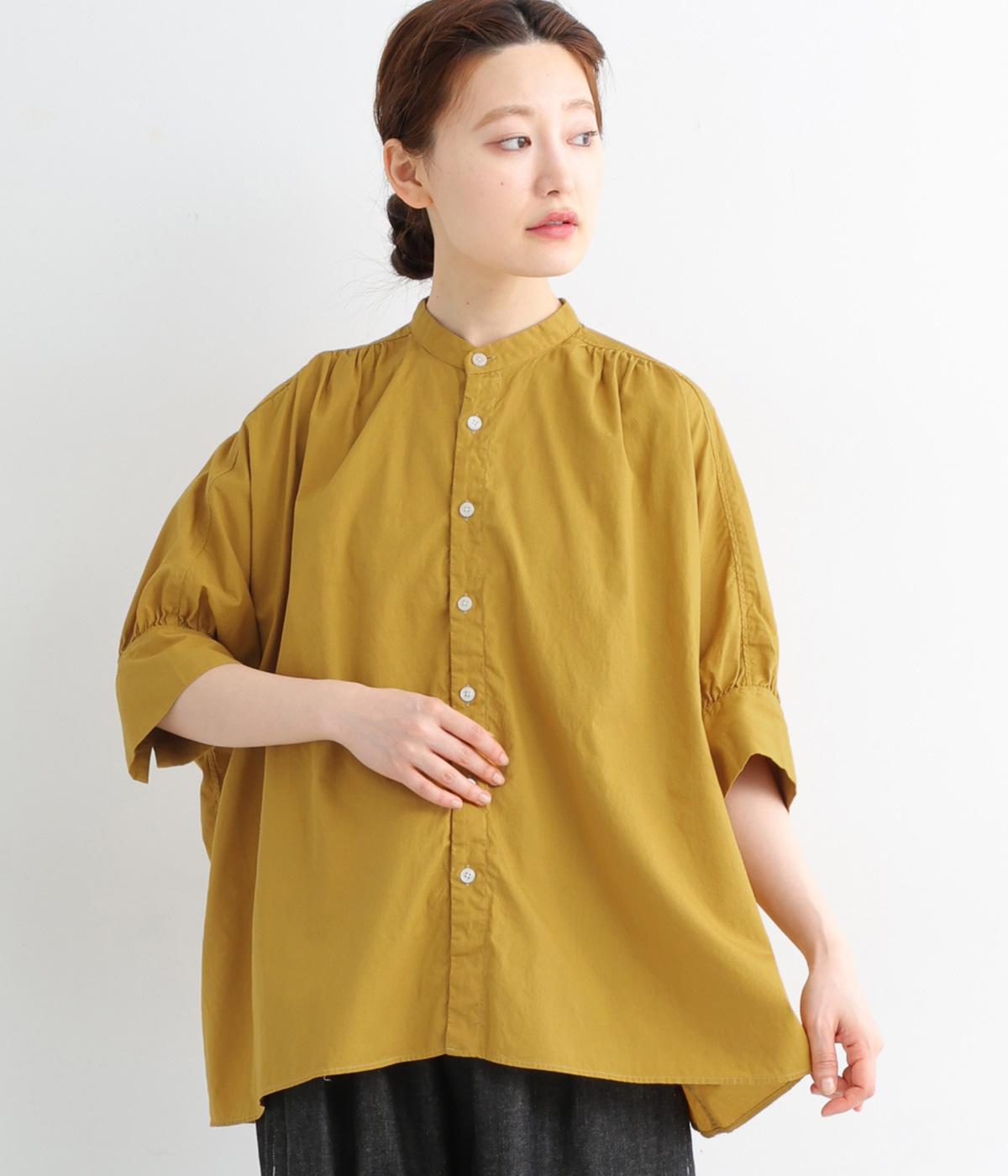 コットンブロードシルクタロンドルマンブラウス(マスタード-ONESIZE)