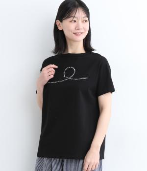 USオーガニックコットン2wayロゴワイドプルオーバー(ブラック×ベージュ-ONESIZE)