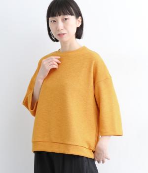 リネンライクダブルフェイスワイドプルオーバー(イエロー-ONESIZE)