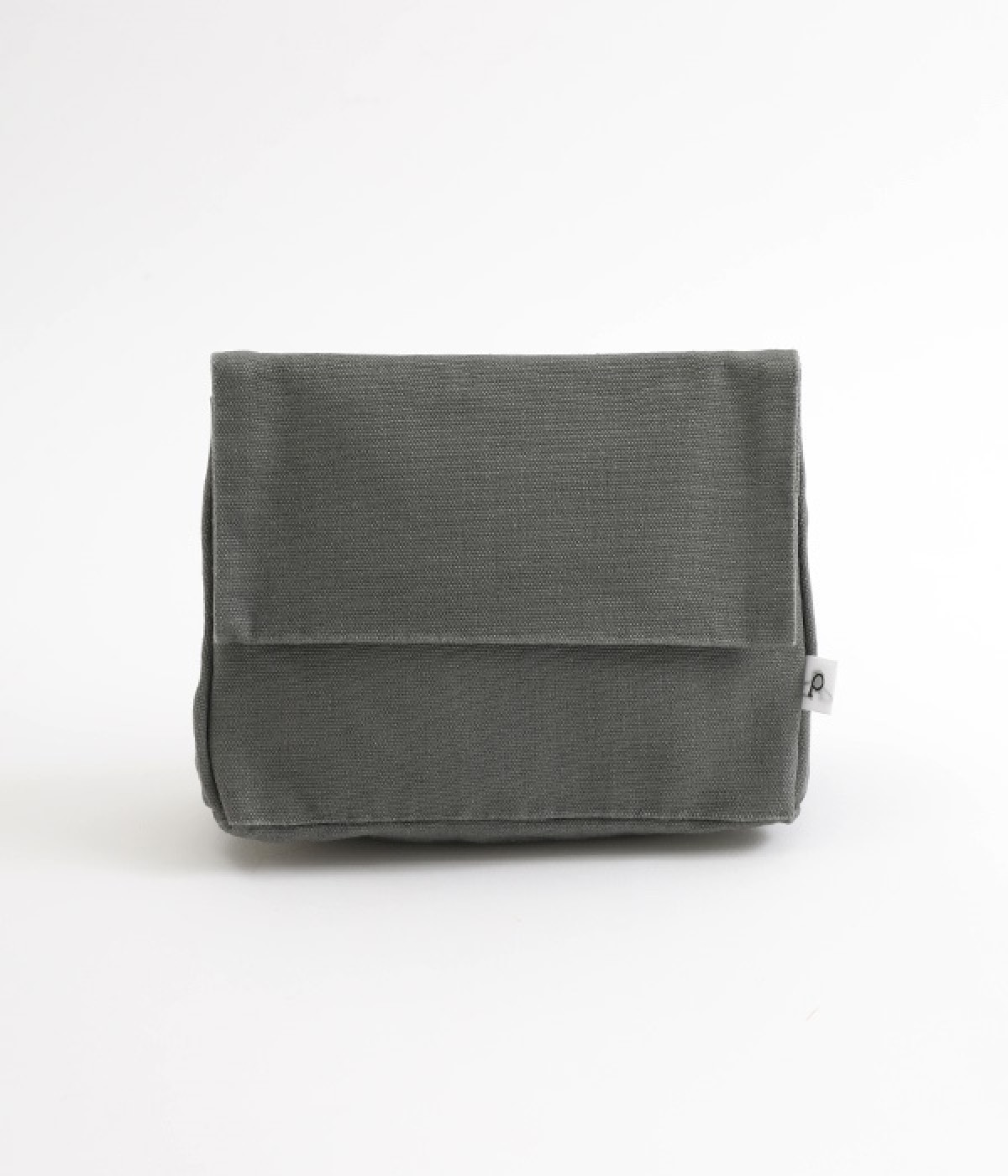 キャンバス　トライアングルポーチ(グレー-ONESIZE)