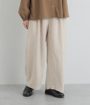 ヘビーリネンワイドストレートパンツ(ナチュラル-F)