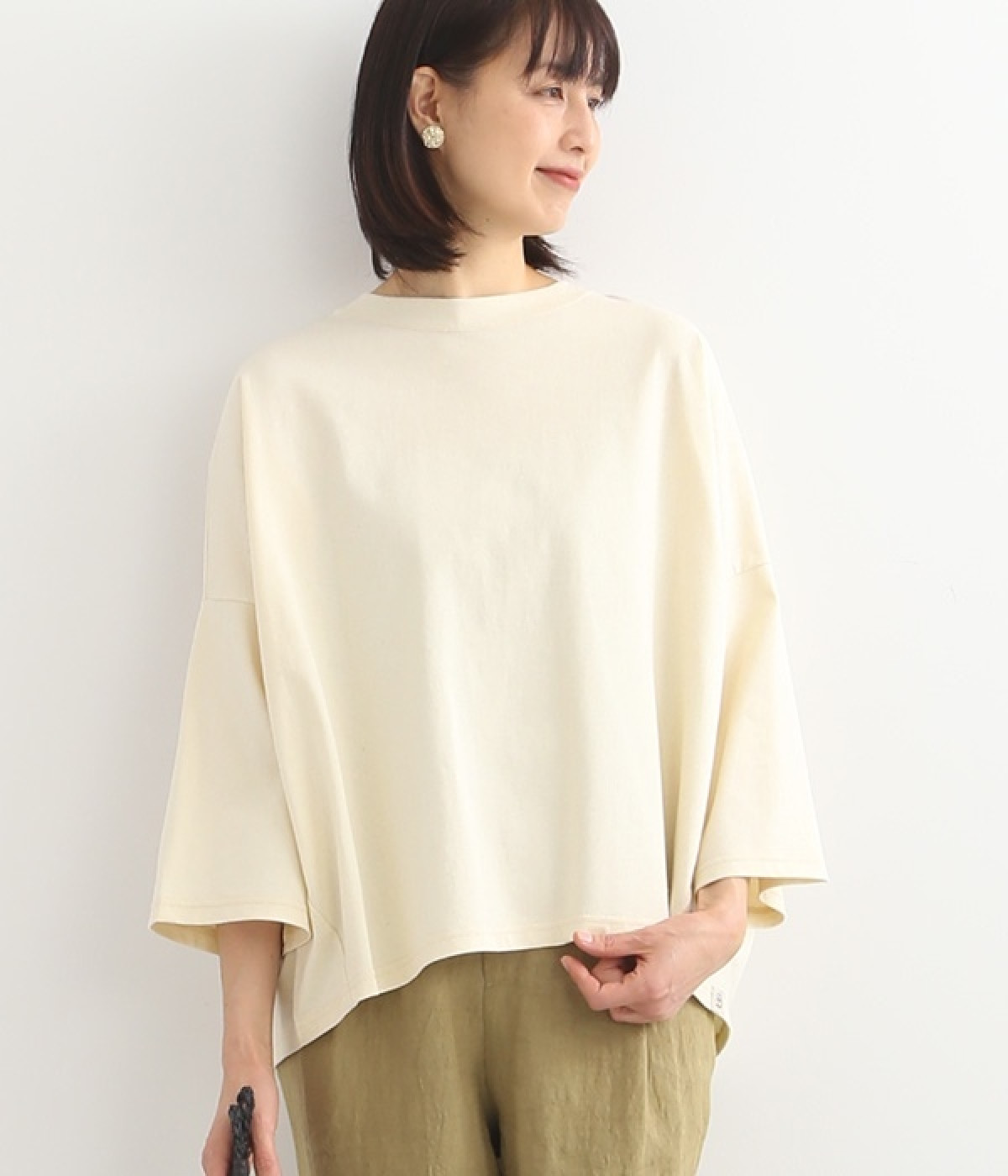 ヴィンテージ天竺 ココンTシャツ(アイボリー-2)