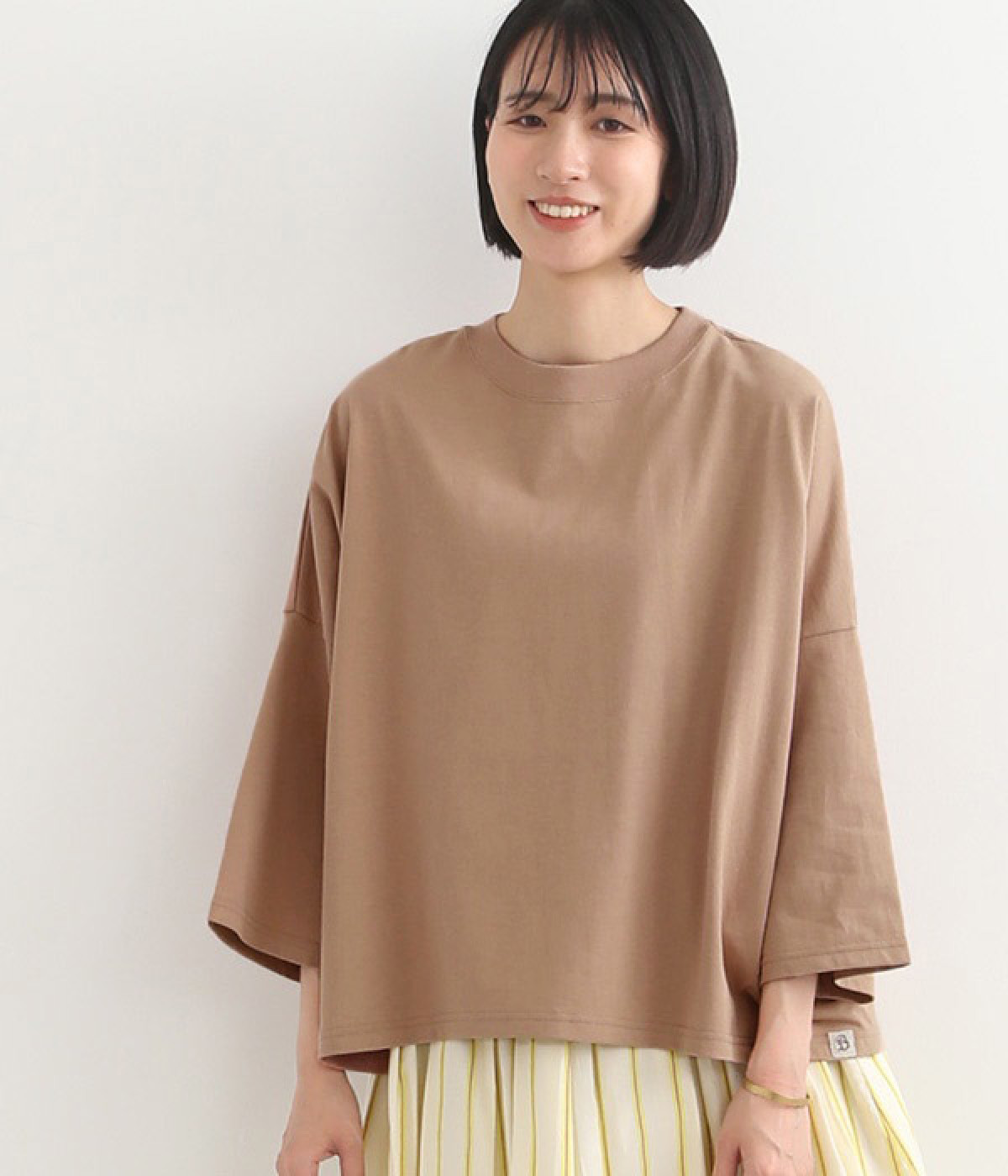 ヴィンテージ天竺 ココンTシャツ(シナモンベージュ-2)