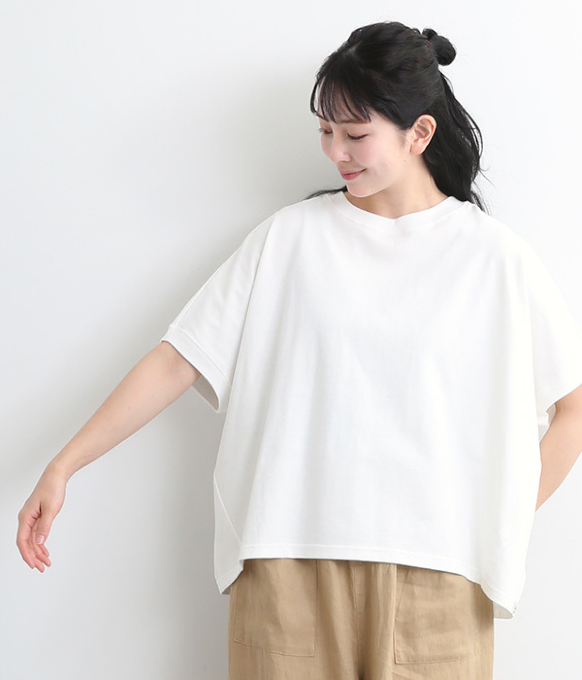 ヴィンテージ天竺　ココンTシャツ(ホワイト-ONESIZE)
